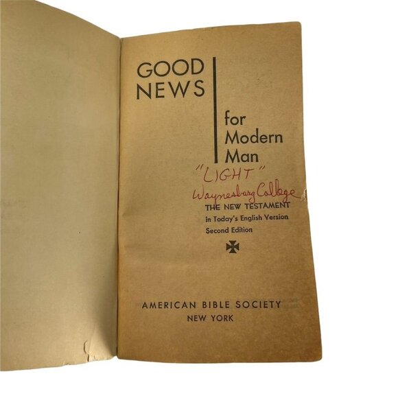 Good News For Modern Man The New Testament English Version 1969 Paperback u - Picture 3 of 5